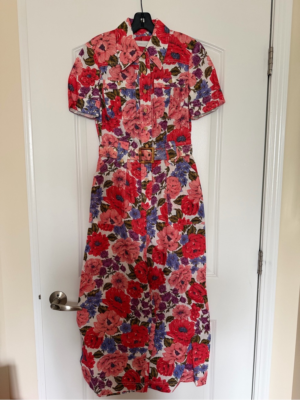 Zimmermann Floral Jumpsuit in Red, Pink, Purple